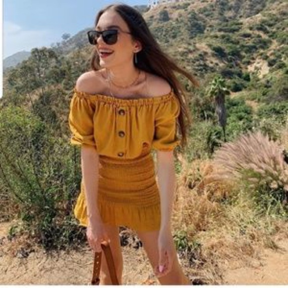 NWT | Zara Rustic off the shoulder dress